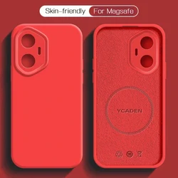 Premium Liquid Silicone Magnetic Case - Silky Smooth Frosted Finish for Honor 500 (Red)