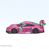 TIME MICRO/STAR RACE 1:64 911 GT3 Pink/green Tyrannosaurus Painting Alloy Model Car for Collection& Display 6