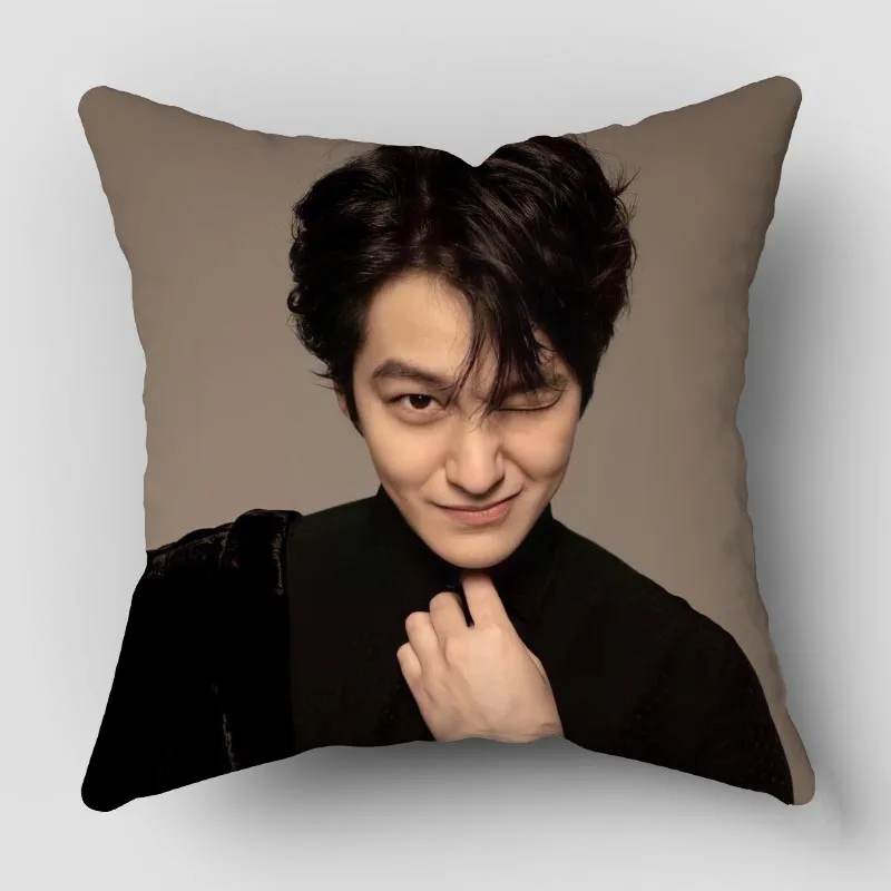 

Kim Beom Pillow Cover Bedroom Home Office Decorative Pillowcase Square Zipper Pillow cases Satin Fabric Soft No Fade 7.11WJY