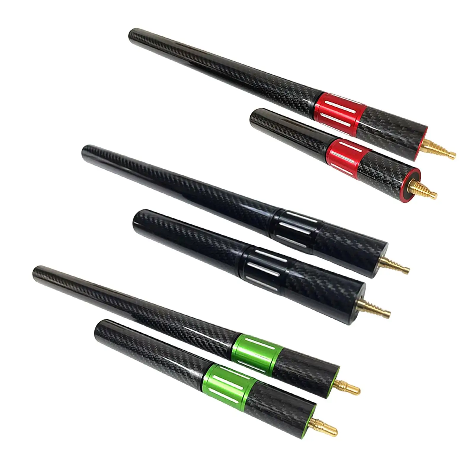 2x Pool Cue Extender Telescopic Durable Portable Snookers Cue Extension for