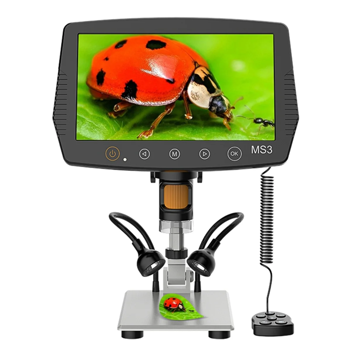 9 Inch IPS Screen 2MP 1080P 500-1000X Continous Focal Digital Microscope Handheld Endoscope Magnifier CMOS Borescope Otoscope