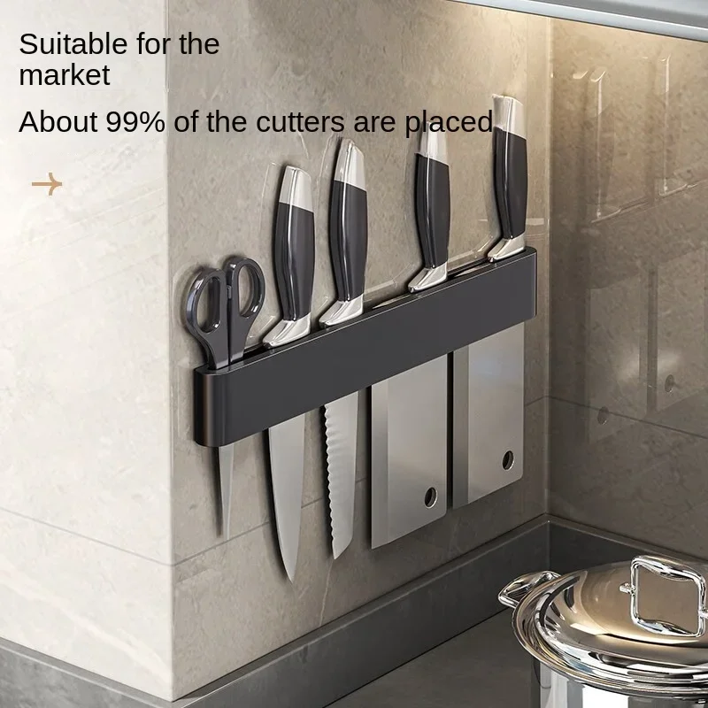 Kitchen Multifunctional Knife Holder for Wall No Drilling Incl Self Adhesive Tape Wall Mounted Rack Used To Store Cutting Tools 5