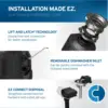 Power 1HP, 1 HP Garbage Disposal, Power Series EZ Connect Continuous Feed Food Waste Disposer, Black 6