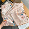 100% Real Silk Scarf Women Design Square Small Luxury Brand Handkerchiefs Hair Ribbon Headband Neckerchief Female Bandana 2024 4