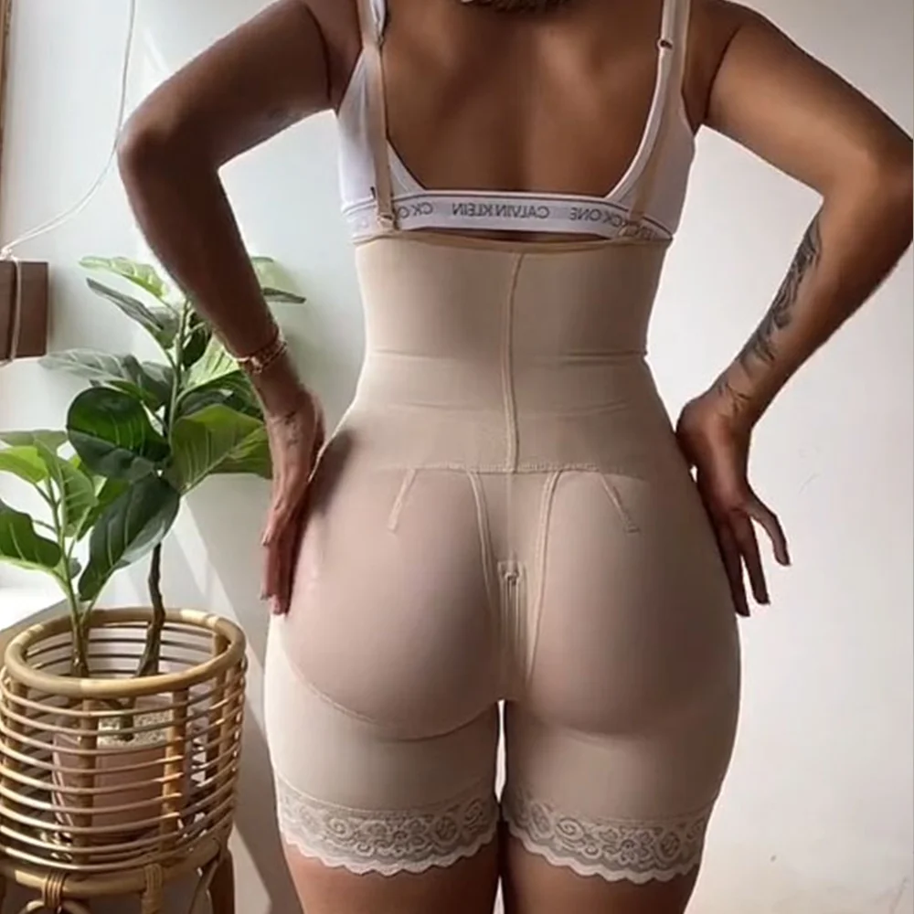 Sexy Fashion Open Chest Sleeveless Jumpsuit Women'S One-Piece Shapewear Side-Pull Hip-Lifting And Abdomen Body Shaping Bodysuit