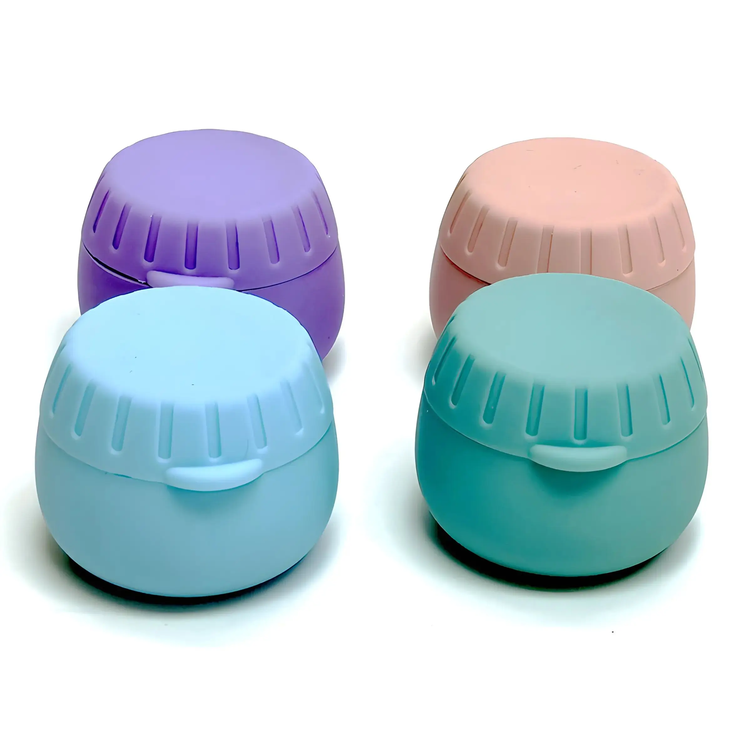 4pcs Silicone Dispenser Travel Portable Dispenser Jar Food Medicine Cosmetics Colourful Storage Box Jewellery Organizer