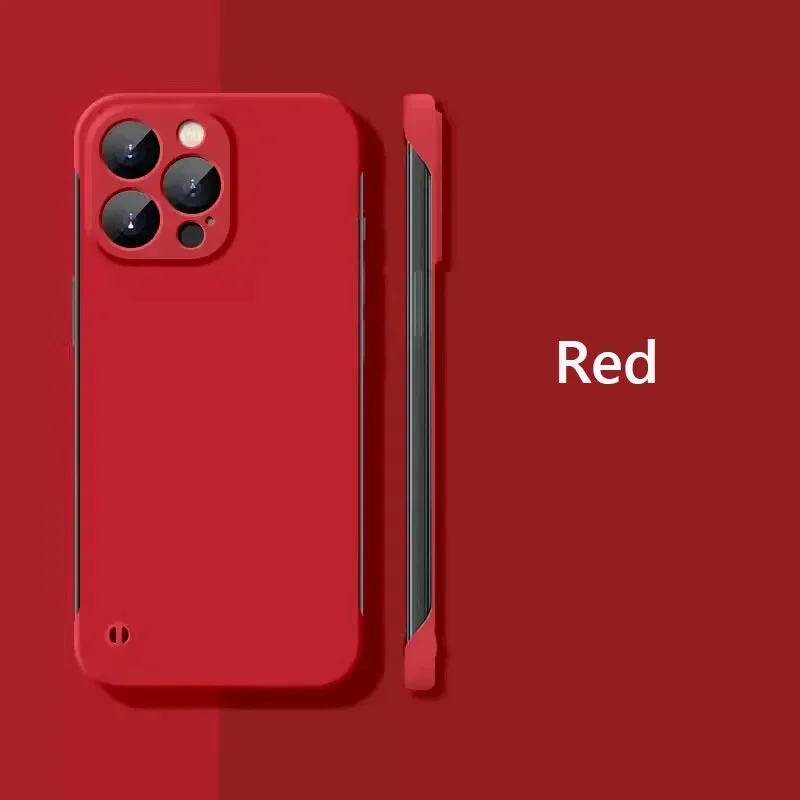 thumbnail image 1 of Funda rígida mate delgada sin marco para iPhone 15 16 Pro Max 14Pro Plus 14 13 12 Pro Max 15Pro Funda a prueba de golpes, 1 of 5