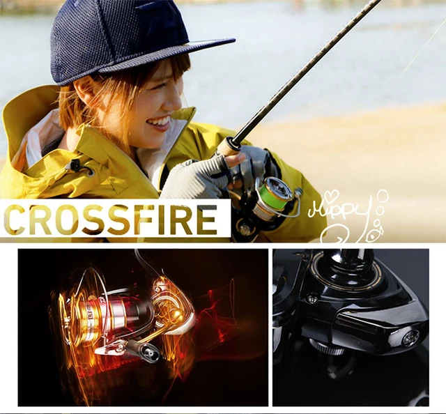 DAIWA 2023 Fishing Reel CROSSFIRE LT Spinning Fishing Reel 1000-5000 ABS  Spool 5-12KG 3+1 BB Metal Freshwater Saltwater Reels