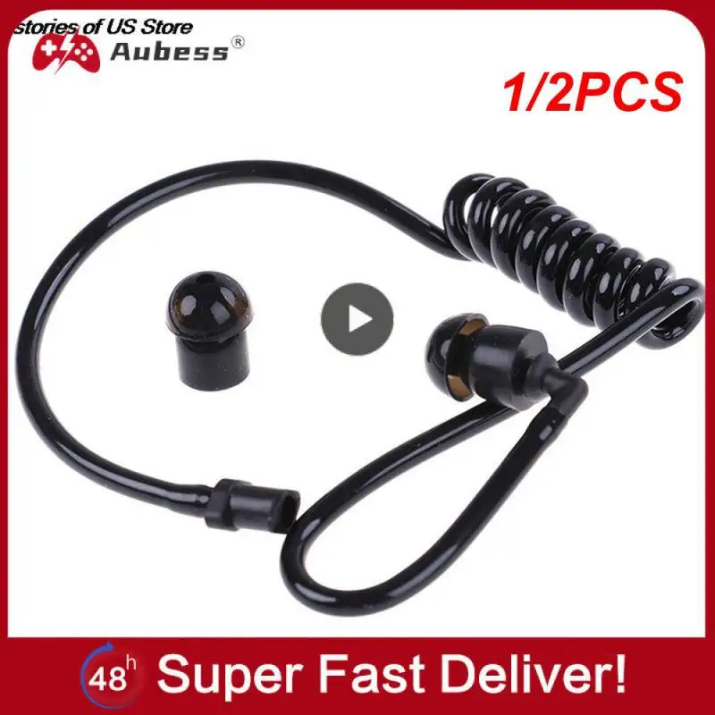 

1/2PCS Fashionable Comfortable Walkie-talkie Headset Durable Ear Plug Replacement Clear Voice Acoustic Air Tube