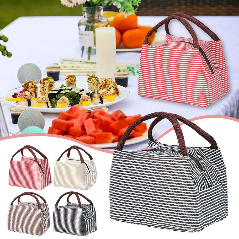 

Portable Tote Thermal Lunch Box Bag Aluminum Foil picnic Cooler Bento Insulation Lunch Bags Storage Bag A4Z9