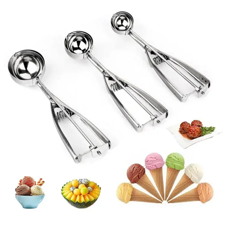 Practical Multi functional Spoon Modern Fashion Household Kitchen Supplies Lightweight Ice Cream Spoon Creative Stainless Steel