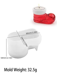 Holiday Candle Holder Silicone Mold for DIY Table Decoration and Crafts (Sock)