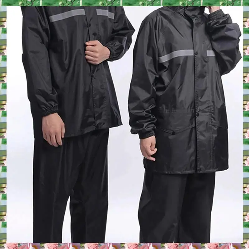 Men's Raincoat Set Rainproof Mask Raincoat Outdoor Work Hiking Cycling Fishing Storm Proof Poncho , XXXL 1 PCS