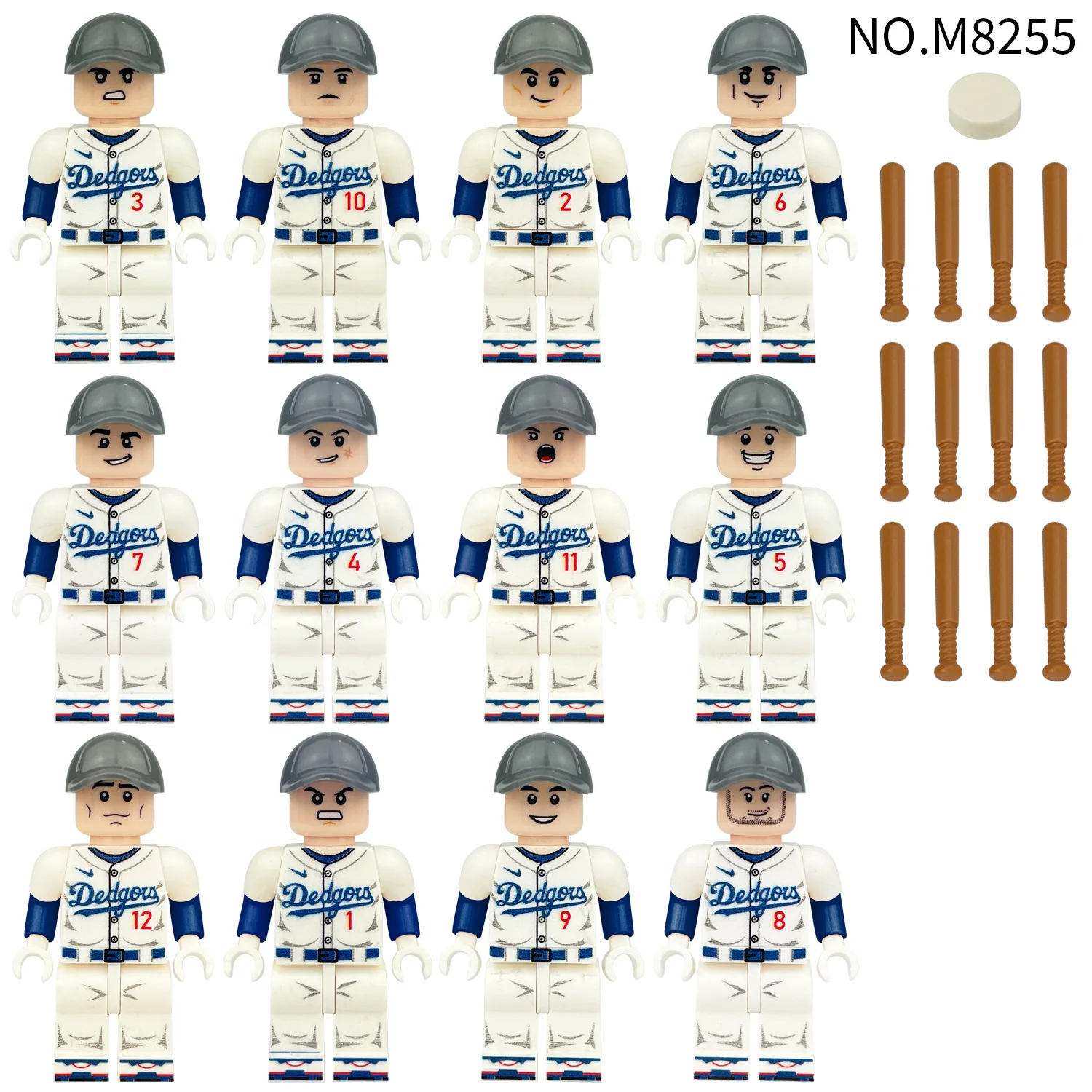 Baseball-Kid Athlet Migao Minifigur Kleinteiliger Baustein-Spielzeug für Kinder Zusammenbaubare Sammelfigur