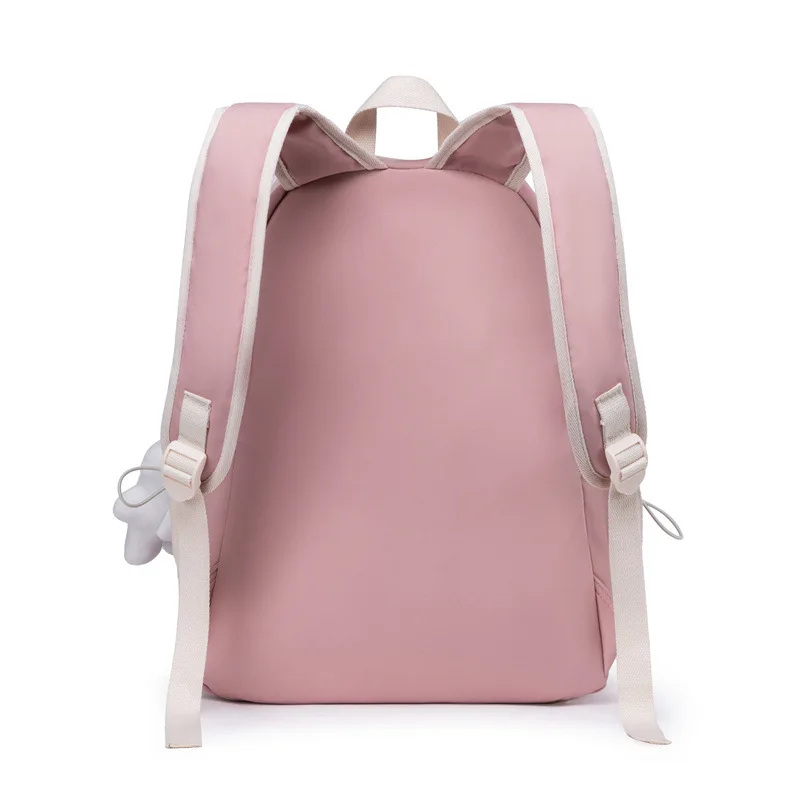 Backpack Girls College Style College Student New Fashion 15.6-inch Water-Repellent Casual Trendy Oxford Cloth Backpack