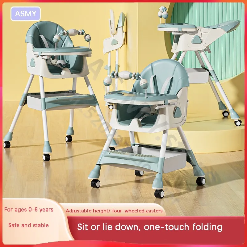 Children's Reclining Foldable Dinner Table and Chairs Multifunctional Dining Table and Chairs, children booster seats, kids booster seats