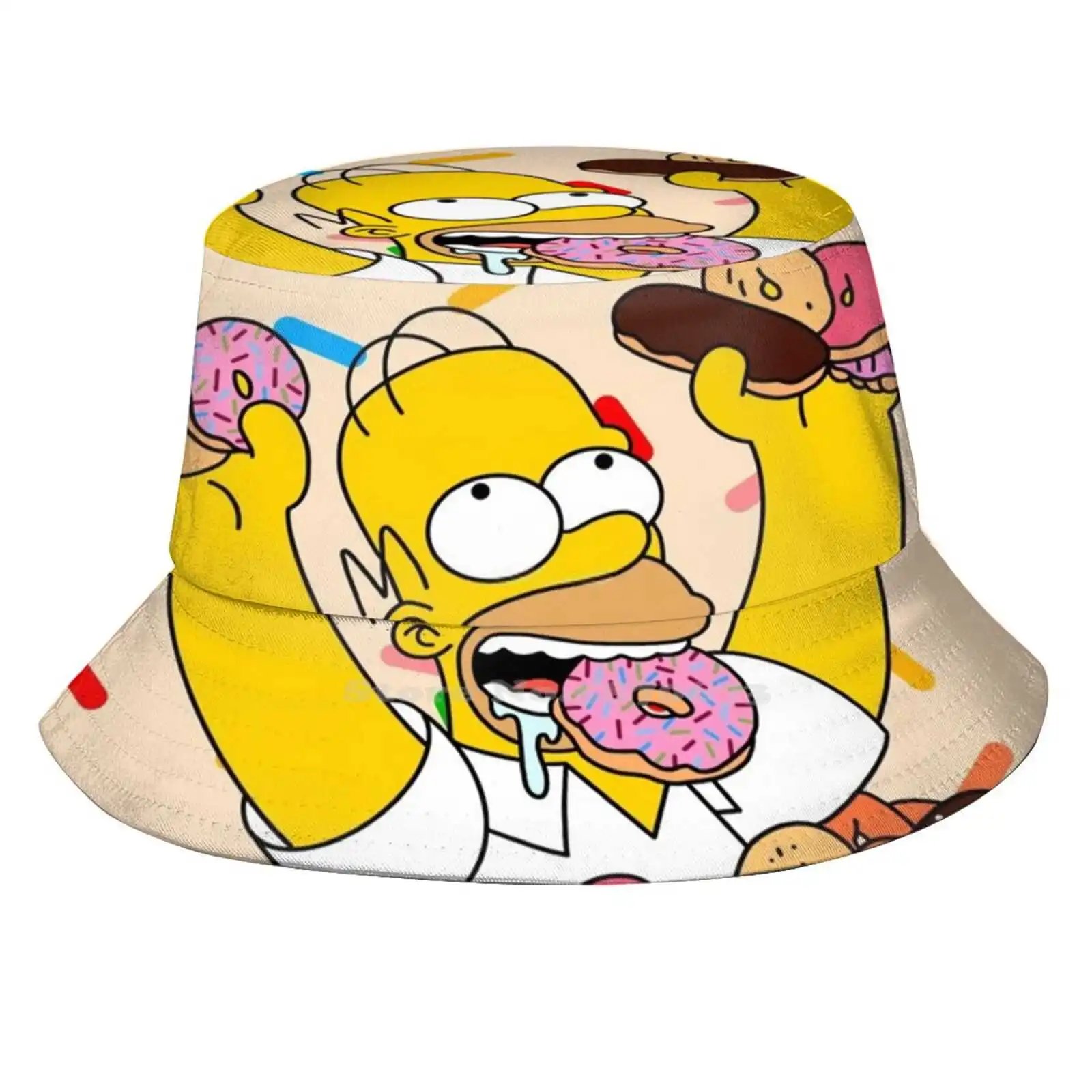 Homer’s Donut Korean Ladies Outdoor Sun Hat Bucket Cap Homer Donuts