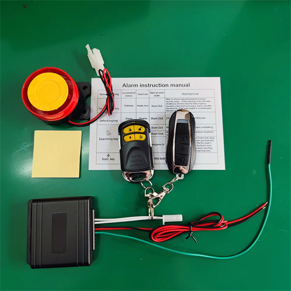 Remote Control Motorcycle Alarm Bike Alarm Wireless Vibration Alarm Anti Theft Alarm 12V Motorcycle BikeSecurity Alarm System Anti-theft Scooter Smart Alarm Remote Control Key Motorcycle Speaker Car Accessories