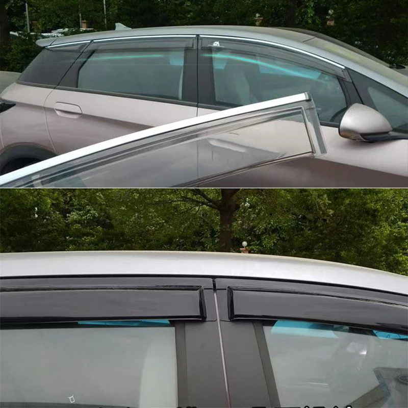 For BYD Dolphin Windows visor Rain proof car windows bright strip lengthening Automotive exterior modification