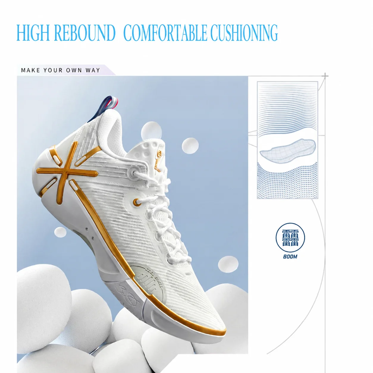Li-Ning לגברים WADE SHADOW 6V2 נעלי כדורסל על המגרש BOOM Cushion נעלי ספורט לבישות LiNing נעלי ספורט תמיכה יציבה ABPV021
