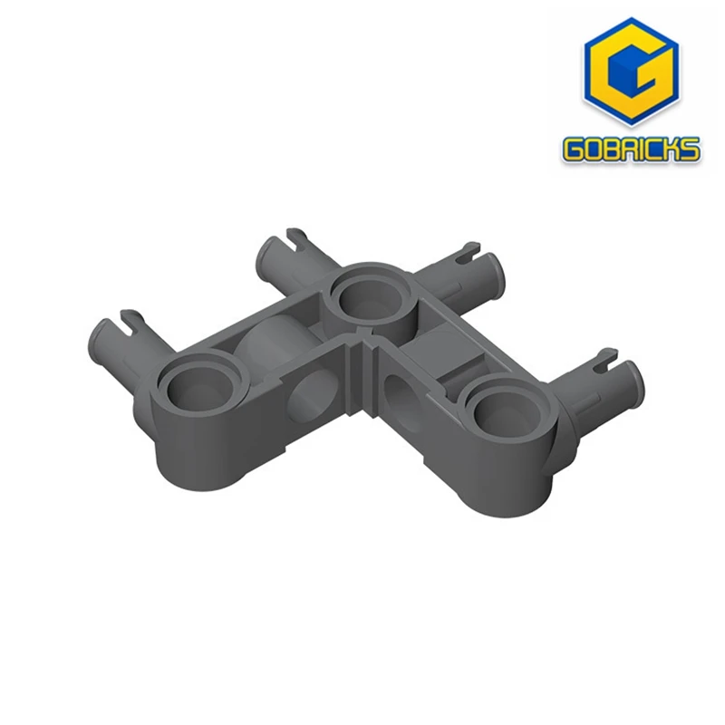 

Gobricks GDS-1005 Technical, Pin Connector Perpendicular 3 x 3 Bent with 4 Pins compatible with lego 55615 children's DIY