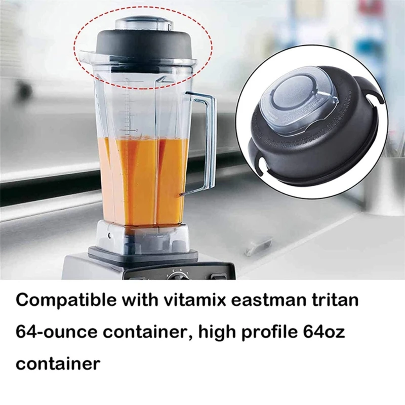 2 Part Plastic Blender Lid and Plug for VT 5200 5000 64oz Juicer Container Blender Fit High Profile Containers New Dropship