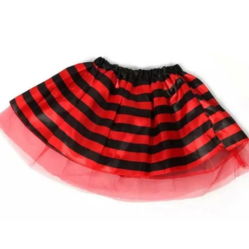 3/4Pc Little Bee Children's Performance Costume Yellow Red Little Bee Dance Skirt Set Birthday Party Bee Elf Headwear Wings Wand