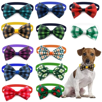 Pajarita hecha a mano para , pajarita estilo celosía, accesorios para mascotas, productos de aseo para s, 50/100 piezas