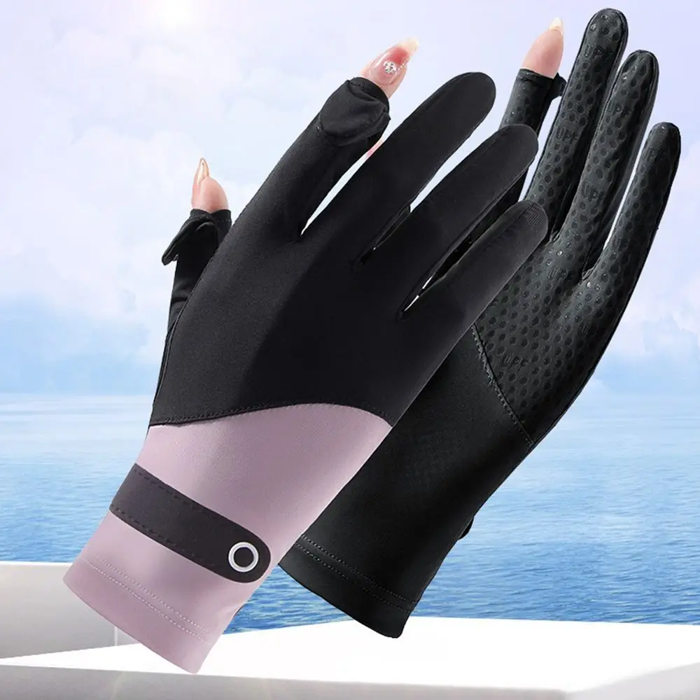 Women Summer Ice Silk Sunscreen Gloves Touch Screen Anti-UV Breathable Non Slip Riding Driving for cycling gloves,sunscreen gloves