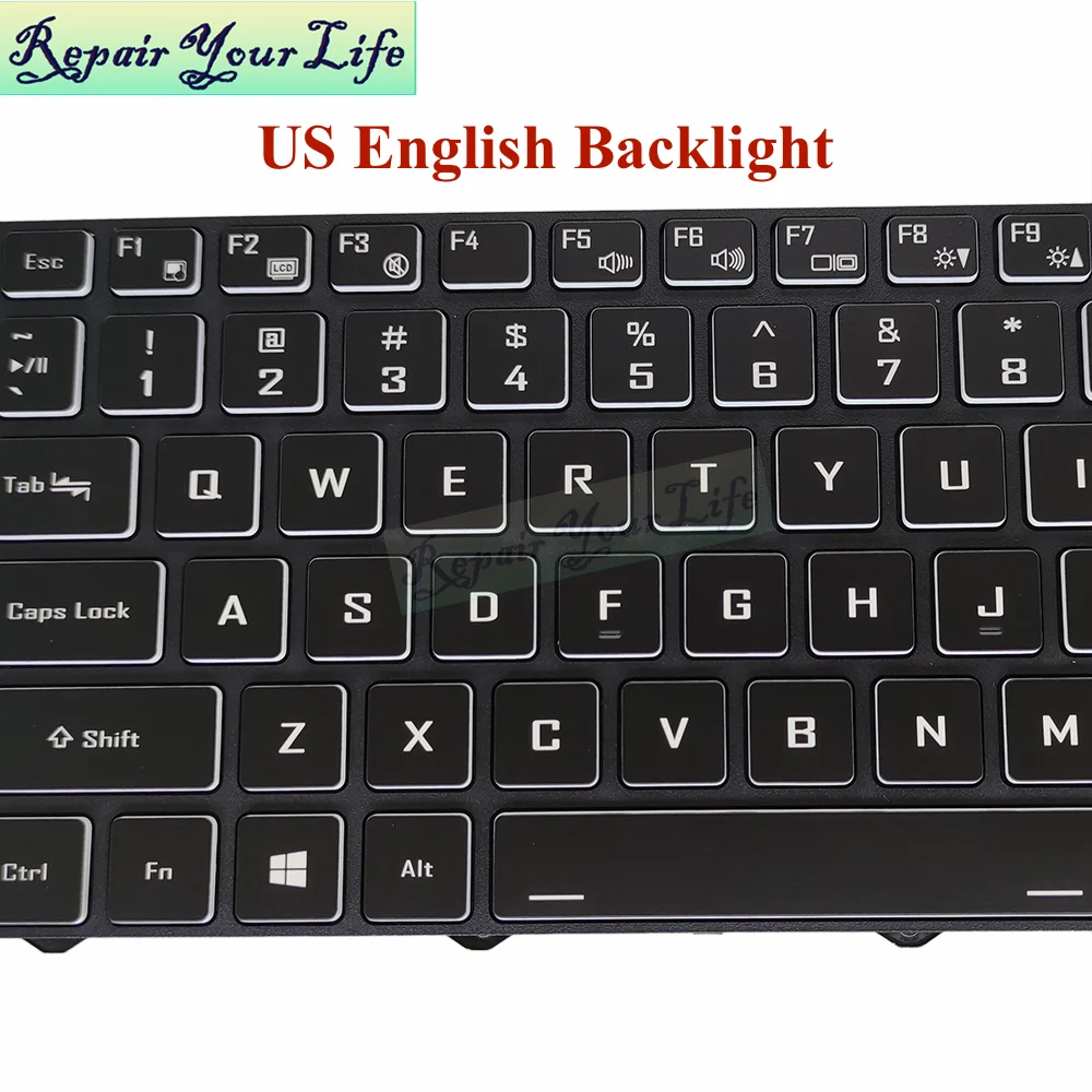 Notebook pc Eua ru Russo Inglês Teclados Backlight para Gigabyte G5md Ax201ngw G5gd G7md G7gd G5kc G7kc Gaming Laptop Parts - Imagem 2