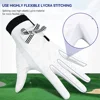 1 Pair Bow Golf Gloves For Women With Removable Mark Sheepskin Self-Adhesive Cloth Non-Slip Sports Full Finger Gloves 3