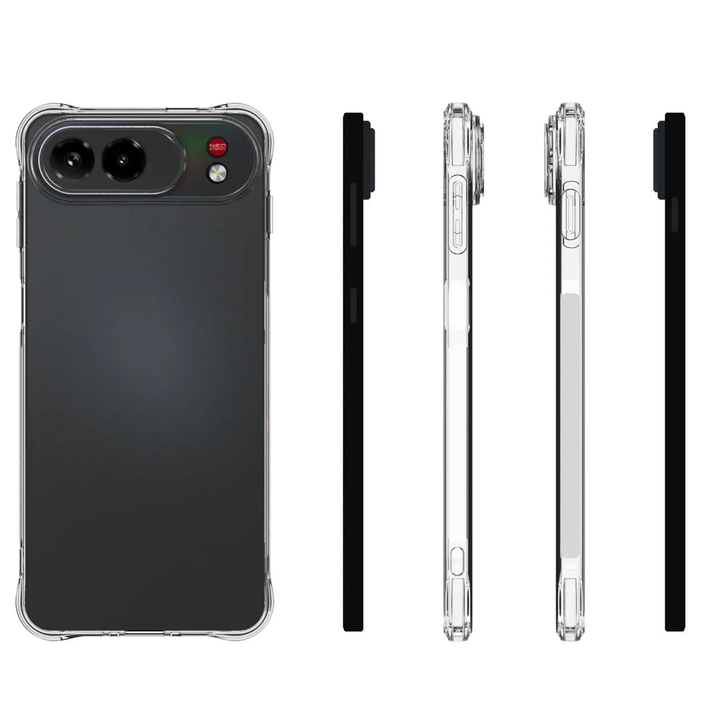 MagSafe-Compatible High-Transparency Drop-Proof TPU Case