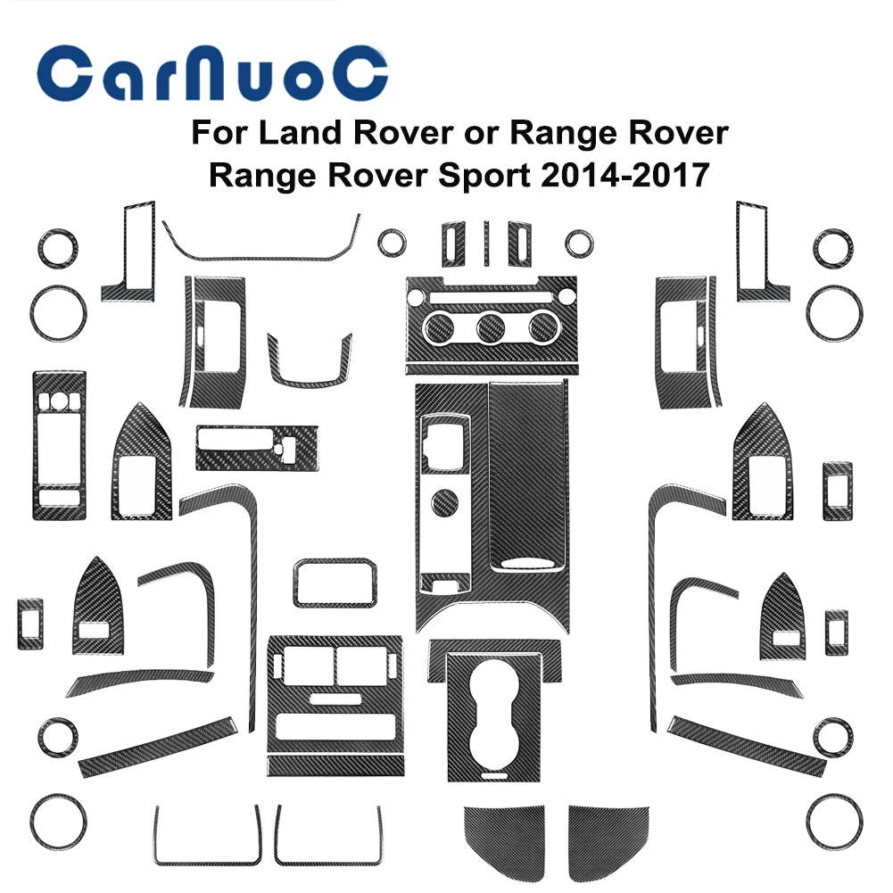 

Car Stickers For Land Rover Or Range Rover Sport 2014-2017 Interior Mouldings Decorative Strip Accessories Carbon Fibre Material