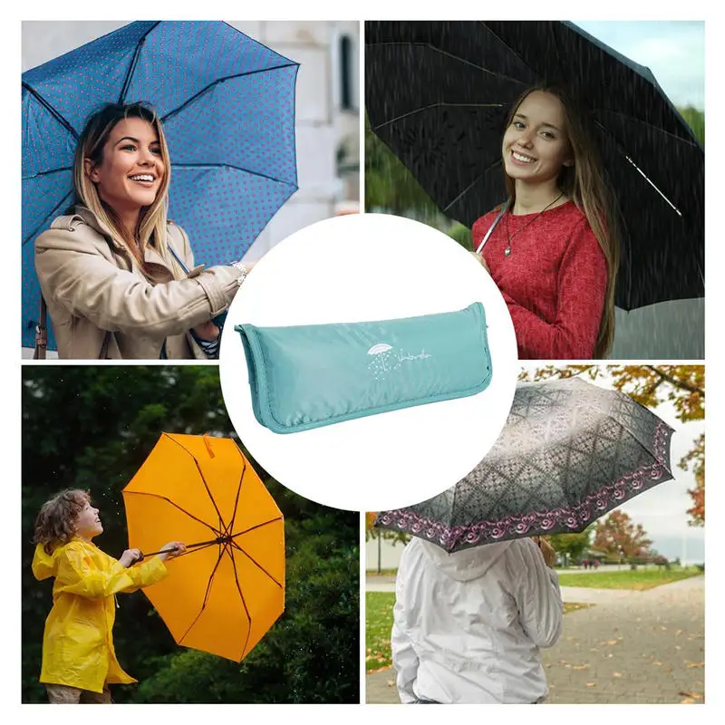 Small Fresh Umbrella Storage Bag Clutch Type Absorbent Folding Waterproof Storage