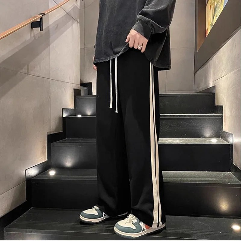 ソリッドカラーストレートレッグスウェットパンツ