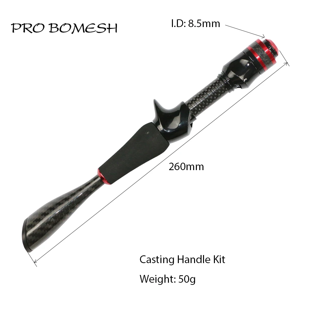 PROBOMESH Taper 3K Twill Carbon Tube Grip Butt Section Spinning Casting  Trout Rod Building Component Handle Repair DIY Accessory