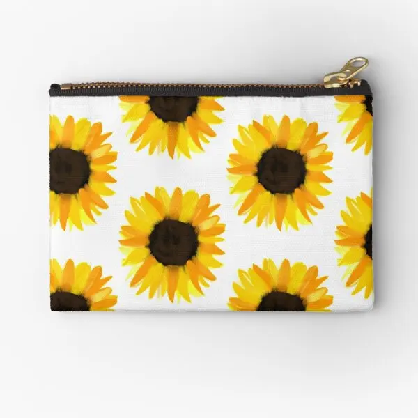 

Watercolor Sunflower Shayla Is Stickers Zipper Pouches Cosmetic Men Panties Socks Wallet Coin Money Women Pocket Packaging