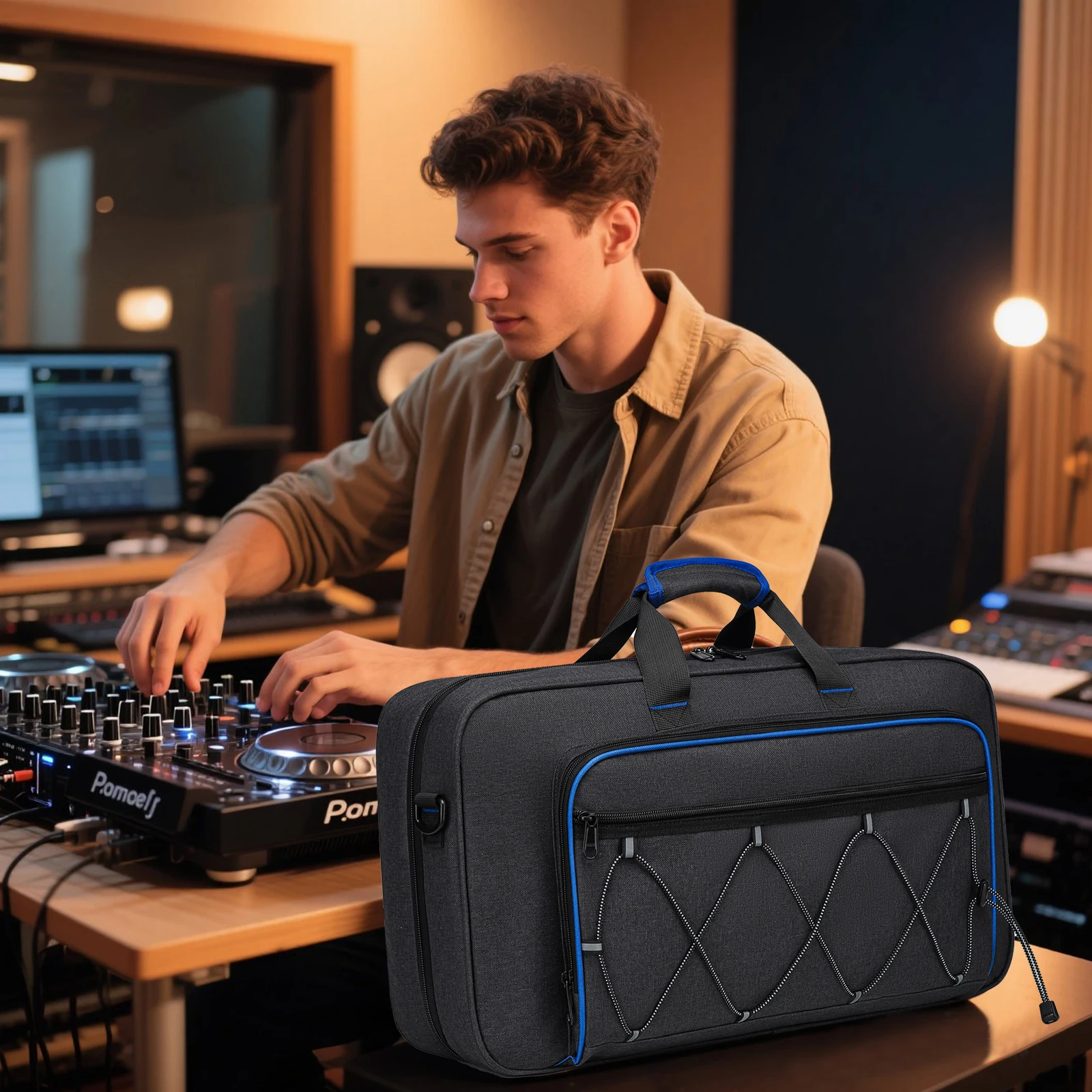 Portable DJ controller padded storage bag protective for DJ DDJ-400 DDJ-FLX4 DDJ-REV 1 turntables