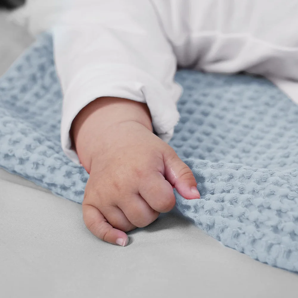 Baby 100% Cotton Waffle Weave Blanket Lightweight Washed Soft Breathable Blanket Perfect Blanket Layer for Kids Baby - 5