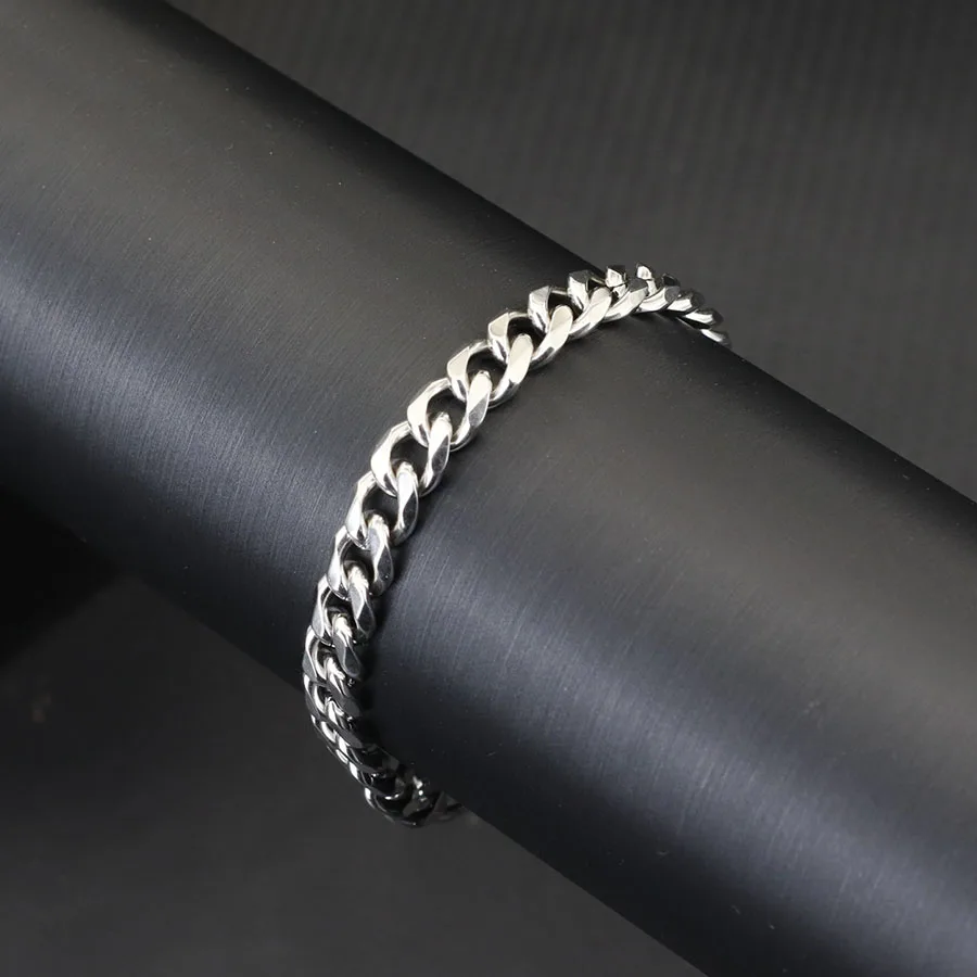 Stainless Steel Cuban Chain Bracelet for Men