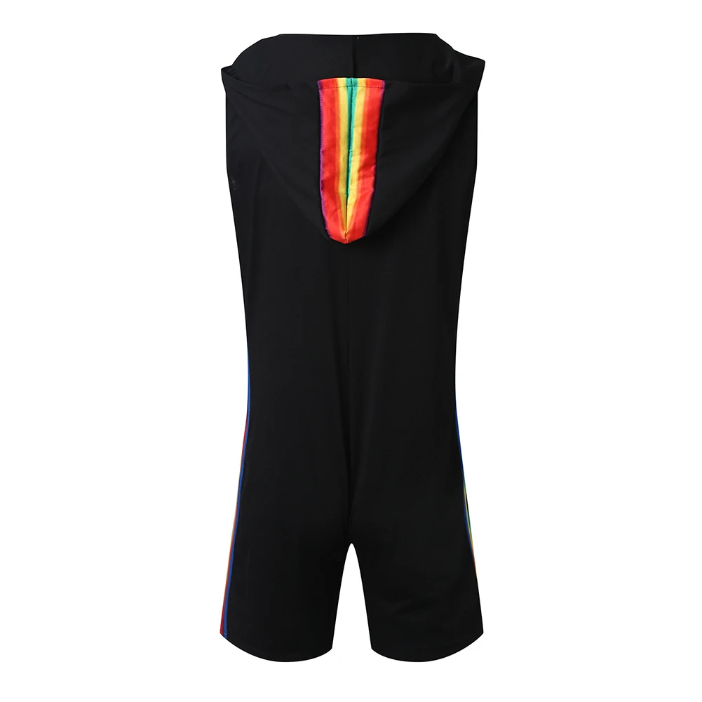 For Fitness For Summer Fitness Jumpsuit Sexy Men Bodysuit Quick Drying Jumpsuit Sleeveless Slight Stretch