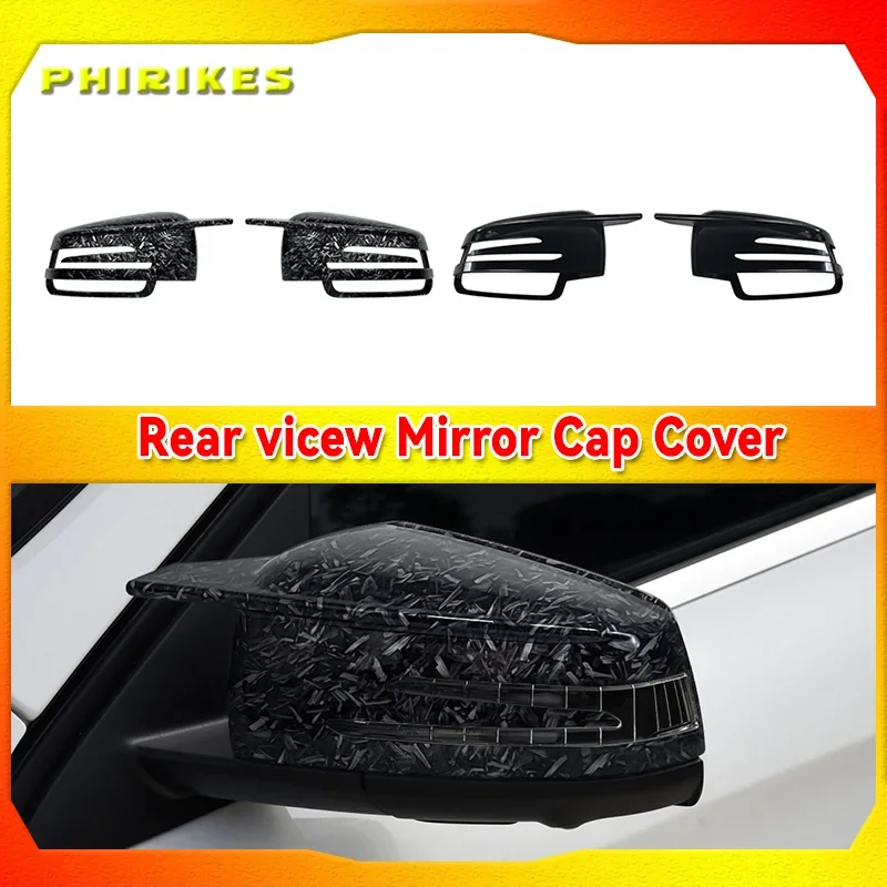 

Rear view Mirror Covers For Mercedes-Benz W204 E W212 W176 W246 CLS C218 GLA X156 ABS Carbon Fiber Gloss Black