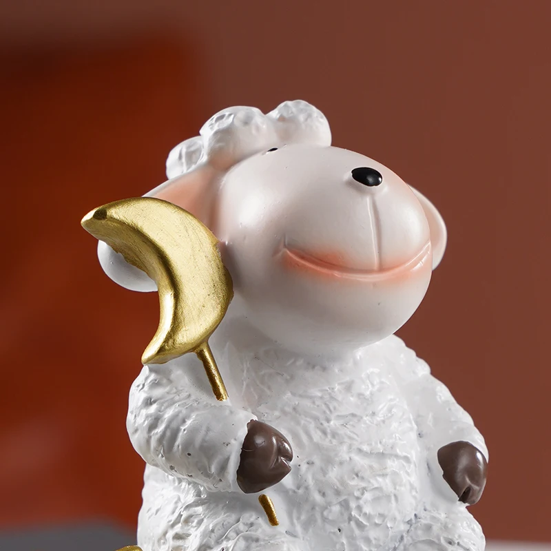 1PC Creative Little sheep Sitting on Clouds Decorative ornament, Festival celebration Ramadan Festival Decorative ornament