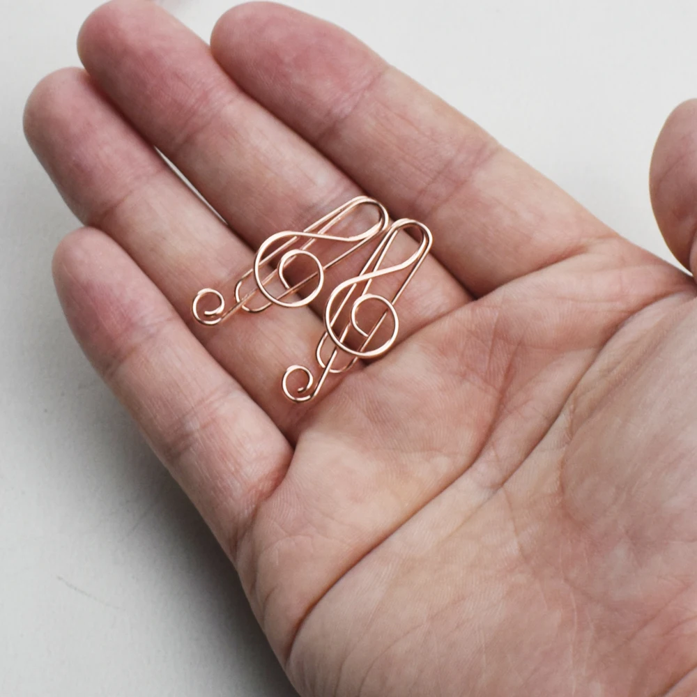 2pcs Metal Music Note Shaped Paper Clips Decorative Bookmarks for Notebook Books Office and School Supplies Stationery