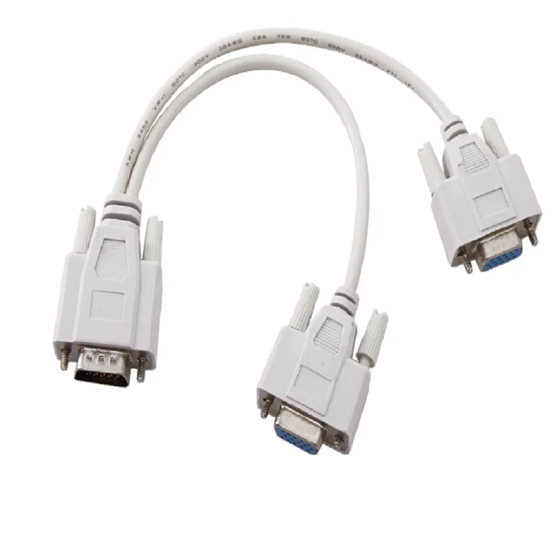 VGA Cable Adapter 1 PC TO 2 MONITOR Male to 2 Dual Female Splitter 15 PIN