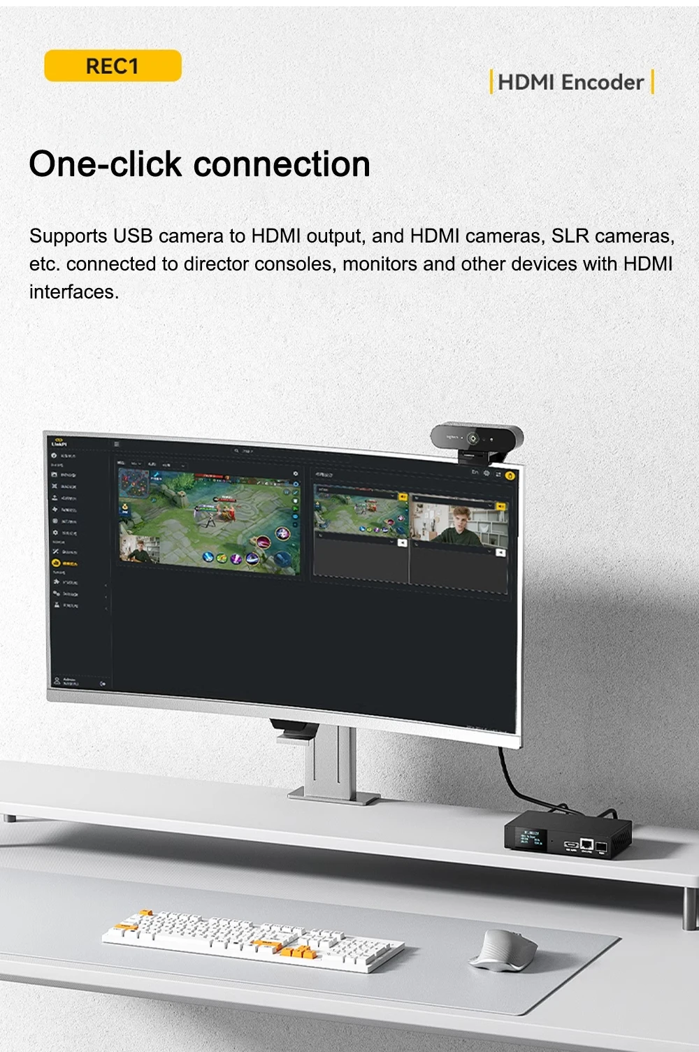 Link Pi REC1 4K HDMI Video Codec 22AP10 SOC HDMI Screen Recorder Encoder 4KP60 D