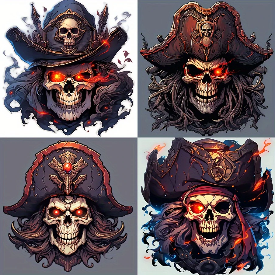 

Car Sticker Wallpaper 4 In 1 Creative Horror Decals Pirates Of Theibbean Decalss Fun Decalss Acesss