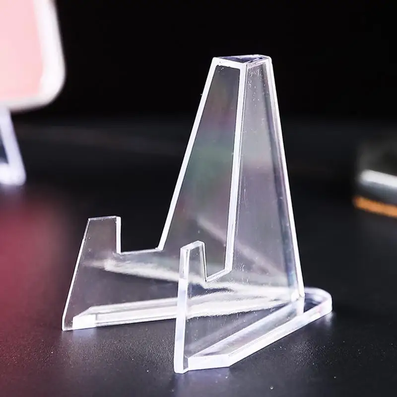 Mini Easels Display Stand  Acrylic Easel Stand Transparent Card Coin Phone Display Holder For Art Classes Trade Show 2
