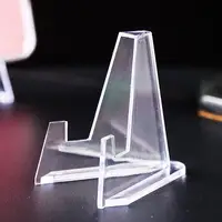 Mini Easels Display Stand  Acrylic Easel Stand Transparent Card Coin Phone Display Holder For Art Classes Trade Show 2