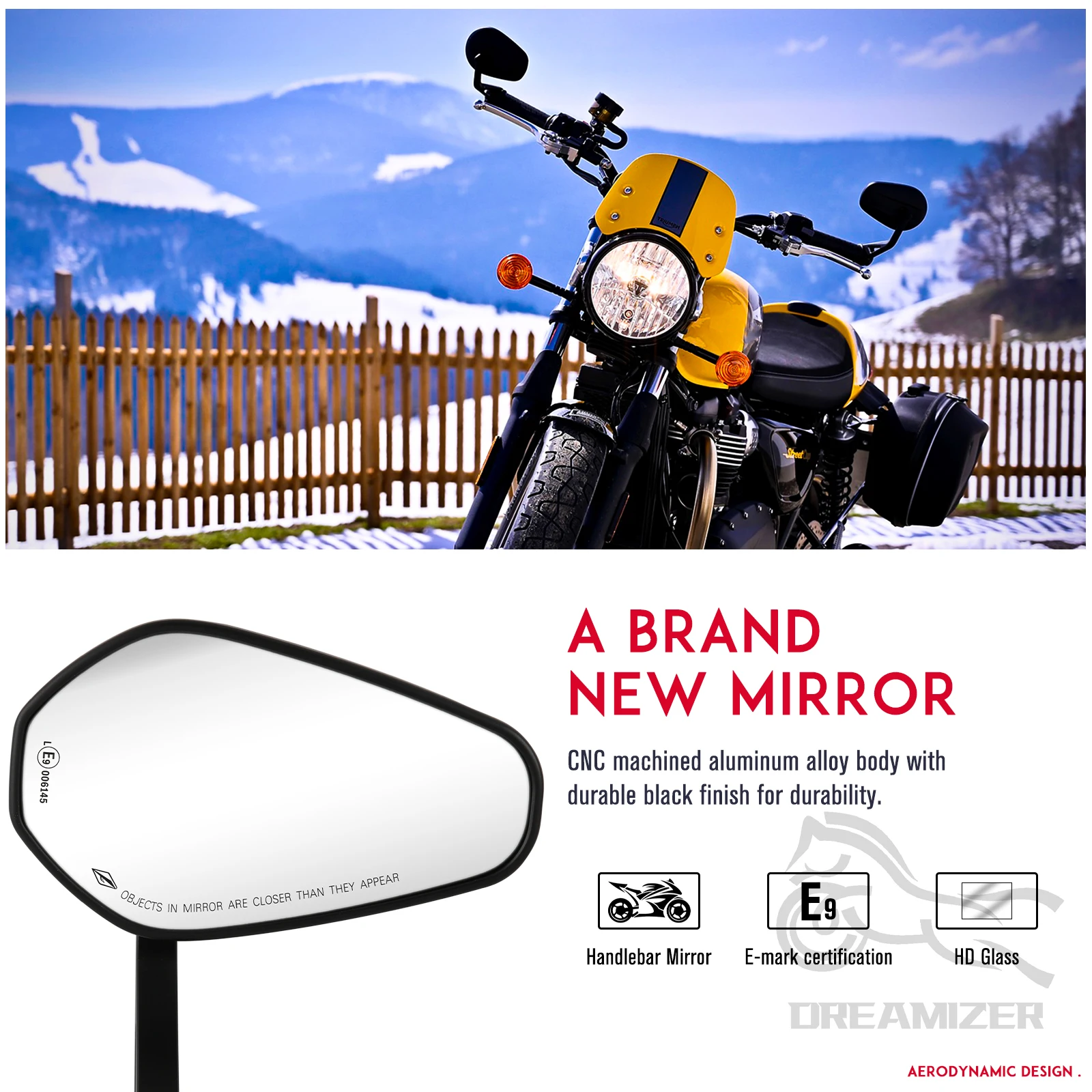 7/8" or 1" Motorcycle Motorbike Scooters Rear View Side Mirror Handle Bar End Mirrors For Yamaha Kawasaki Motorcycle Parts 2